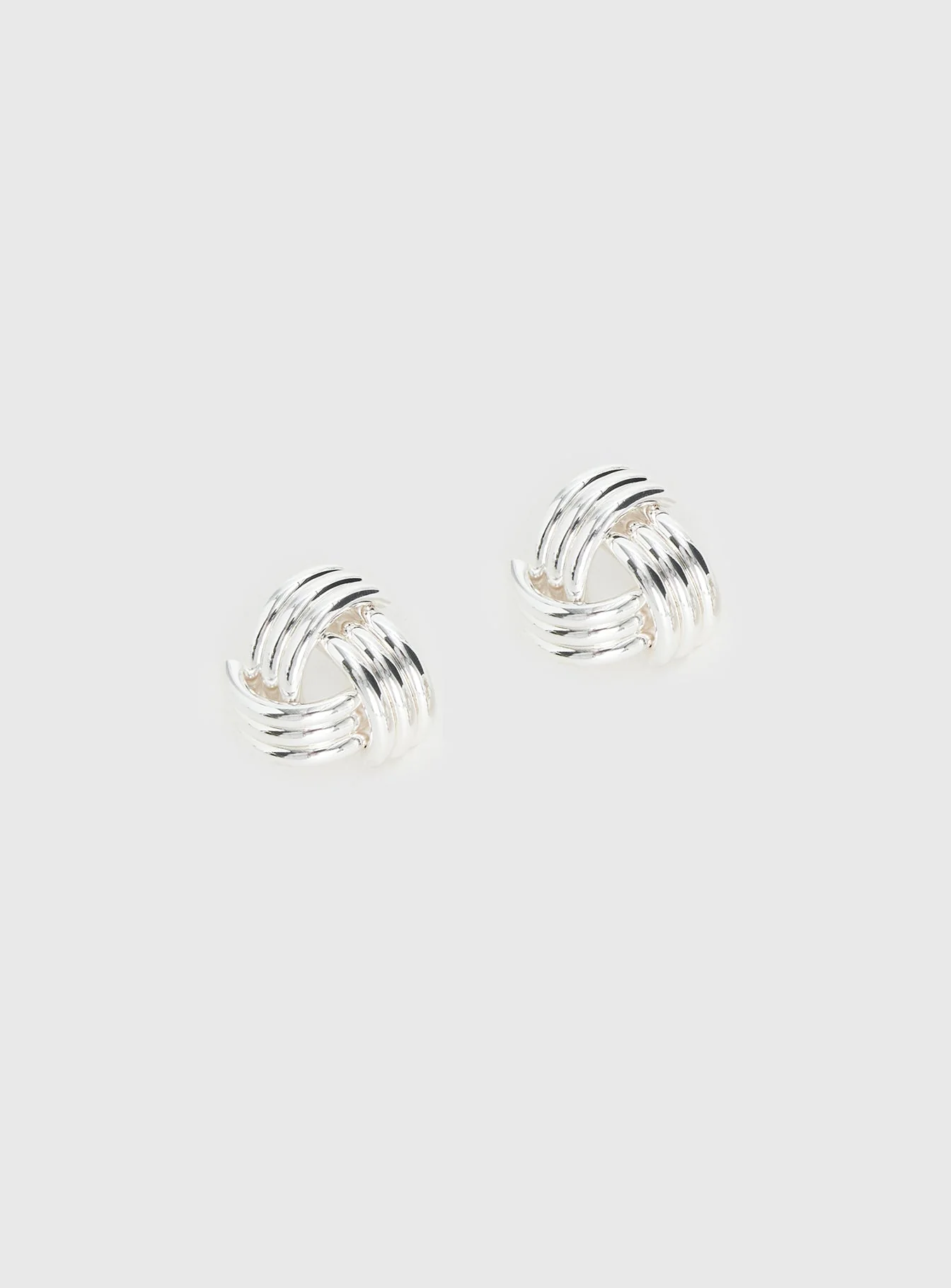 Olivea Knot Earrings Silver - Image 3