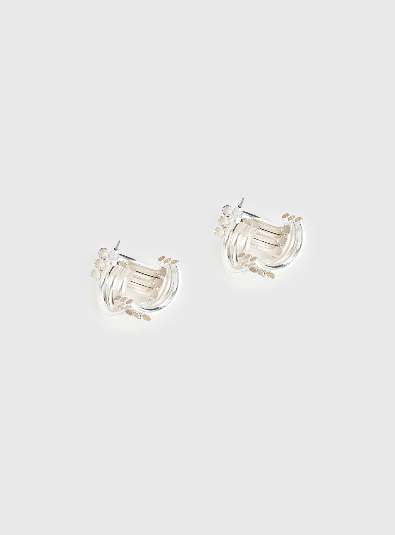 Olivea Knot Earrings Silver - Image 4