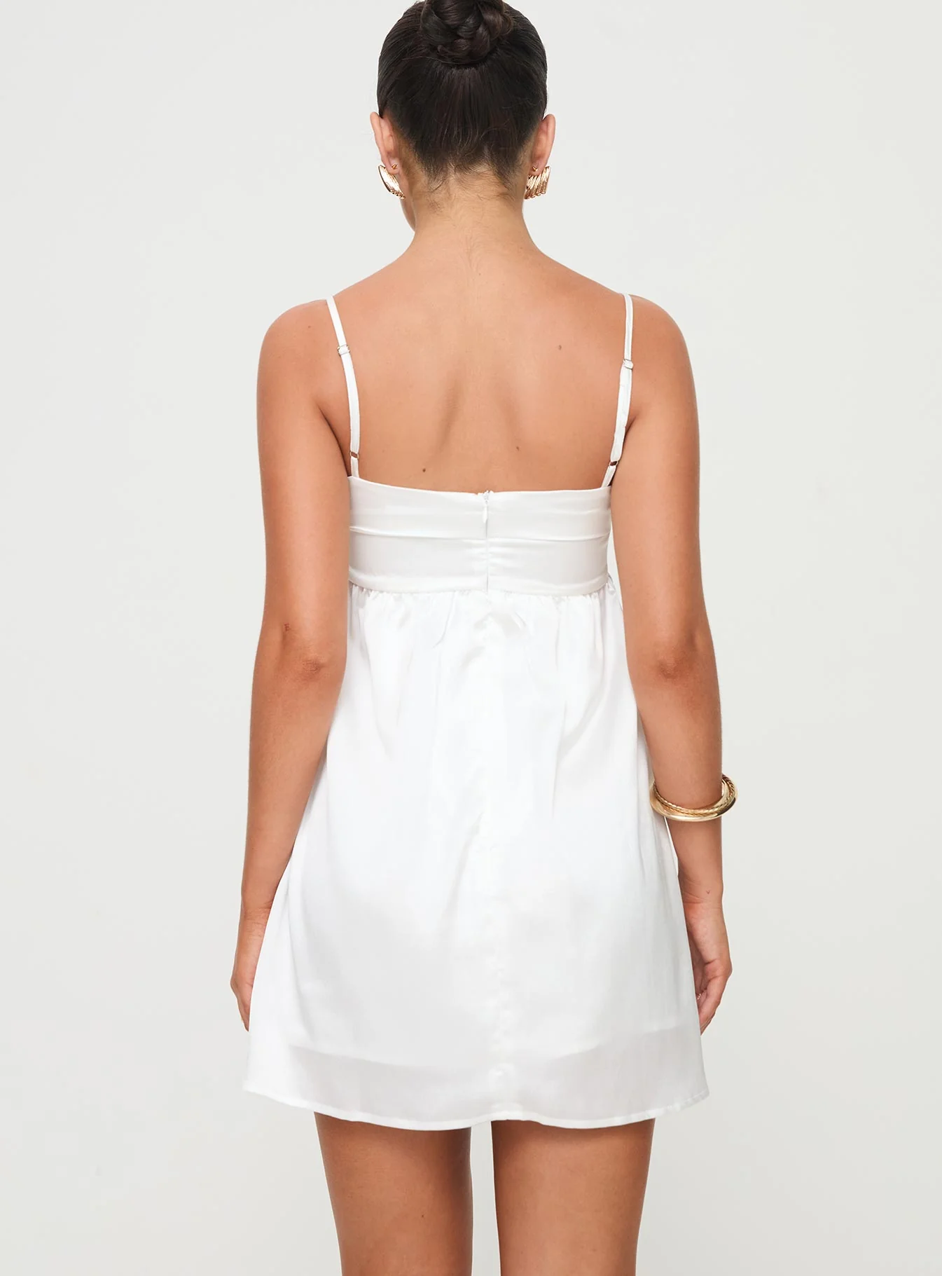 Ortega Mini Dress White - Image 5