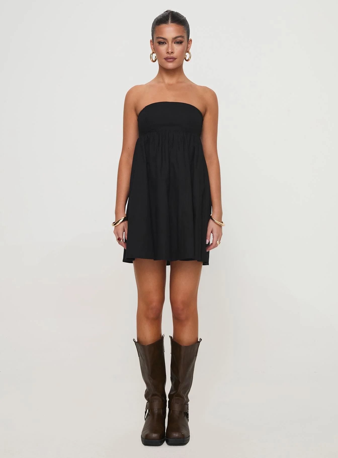 Osment Strapless Mini Dress Black - Image 7