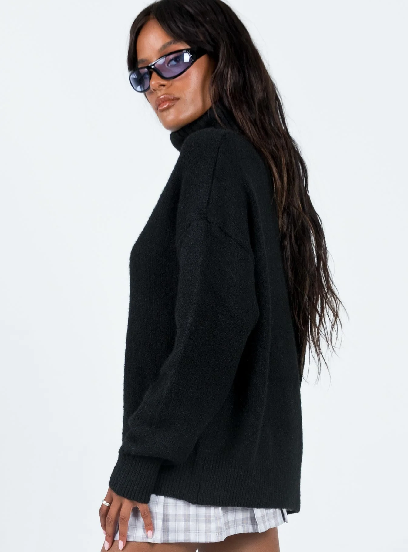 Oswin Turtleneck Sweater Black - Image 4