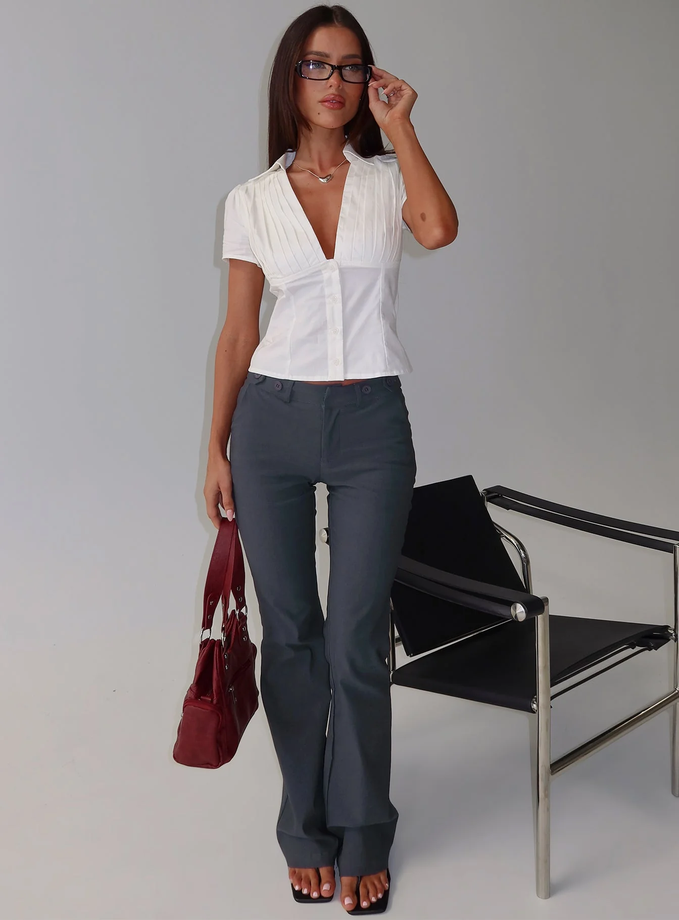 Ovelia Short Sleeve Shirt White - Image 8