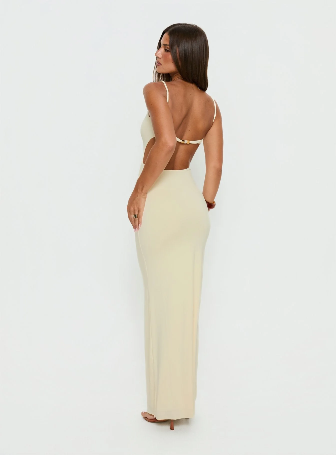 Page Turner Beaded Maxi Dress Lemon - Image 5