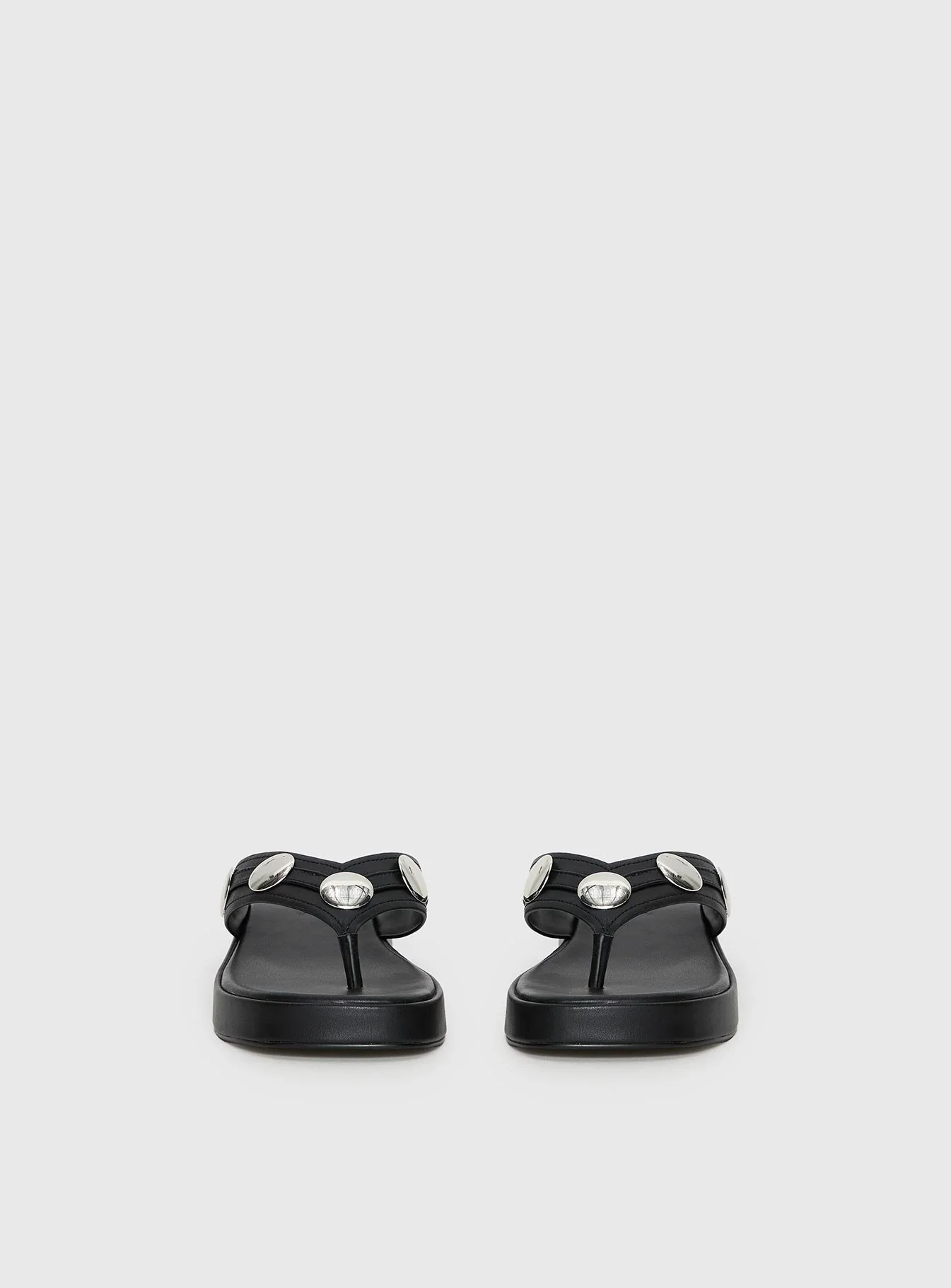 Paislee Stud Detail Sandals Black - Image 3