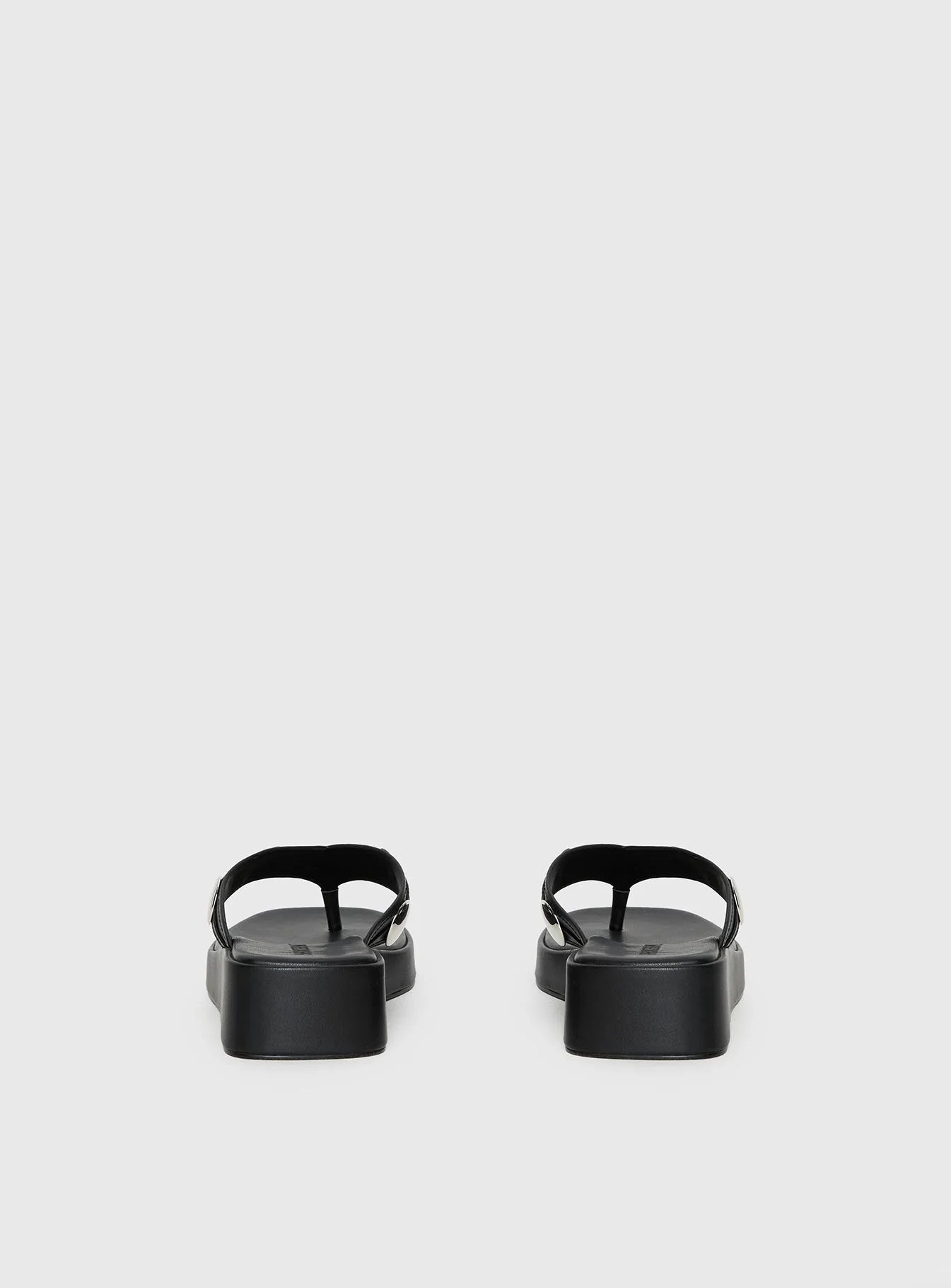 Paislee Stud Detail Sandals Black - Image 4
