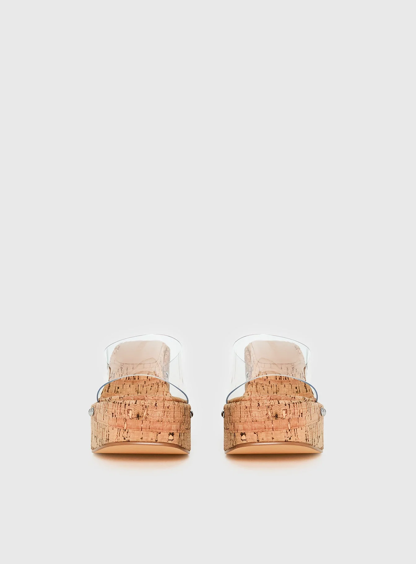 Pale Moonlight Platform Heels Cork / Clear - Image 4