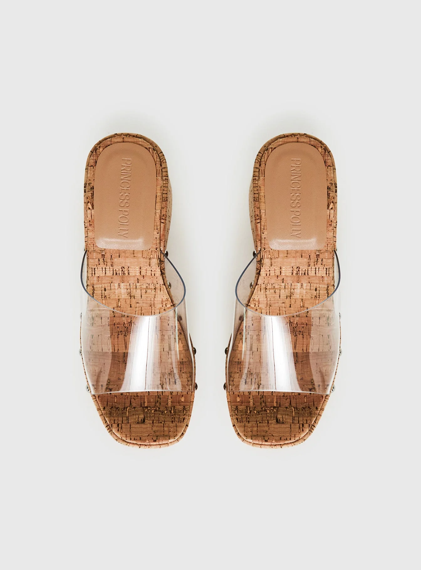 Pale Moonlight Platform Heels Cork / Clear - Image 6