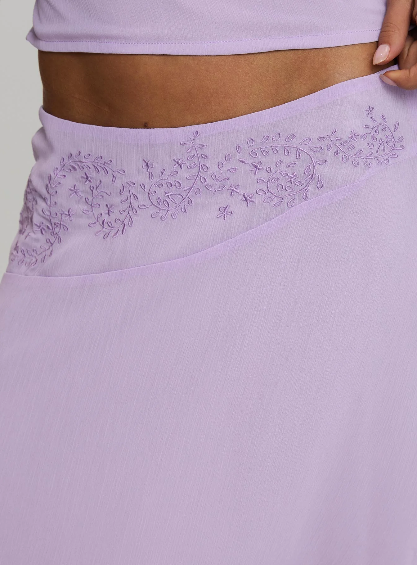 Pappilion Asymmetrical Skirt Lilac - Image 6