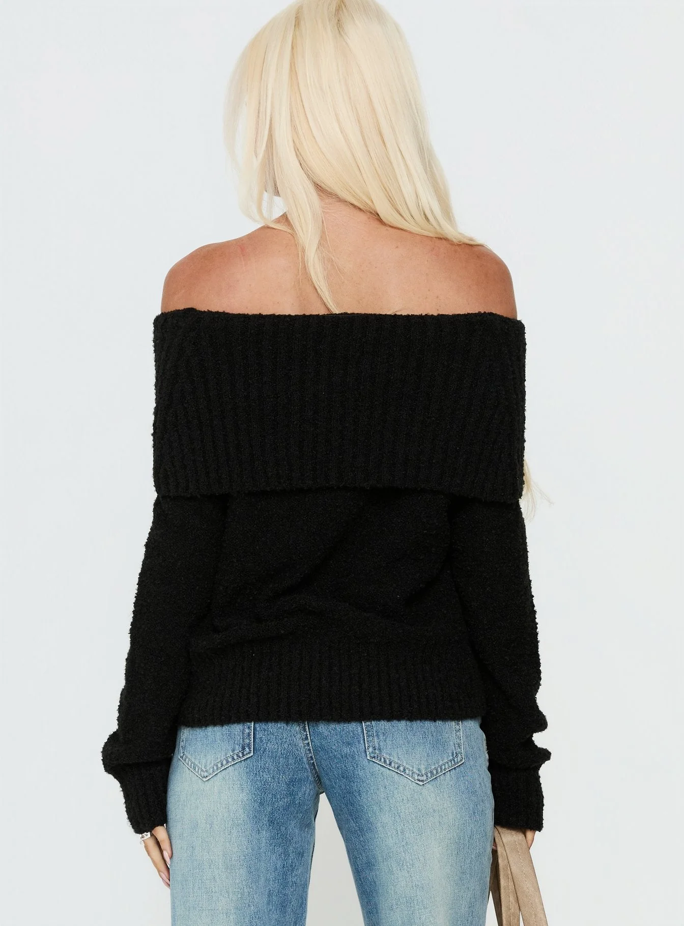 Parkley Boucle Off The Shoulder Black - Image 4