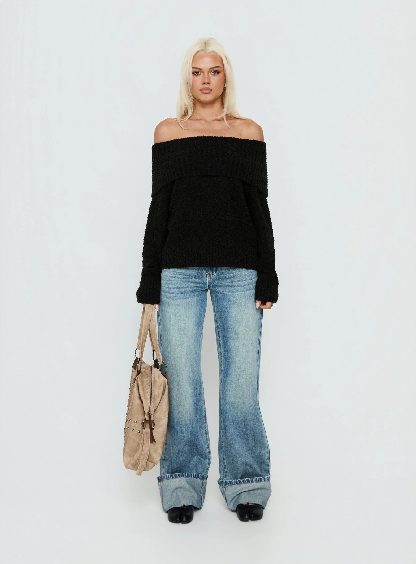 Parkley Boucle Off The Shoulder Black - Image 6