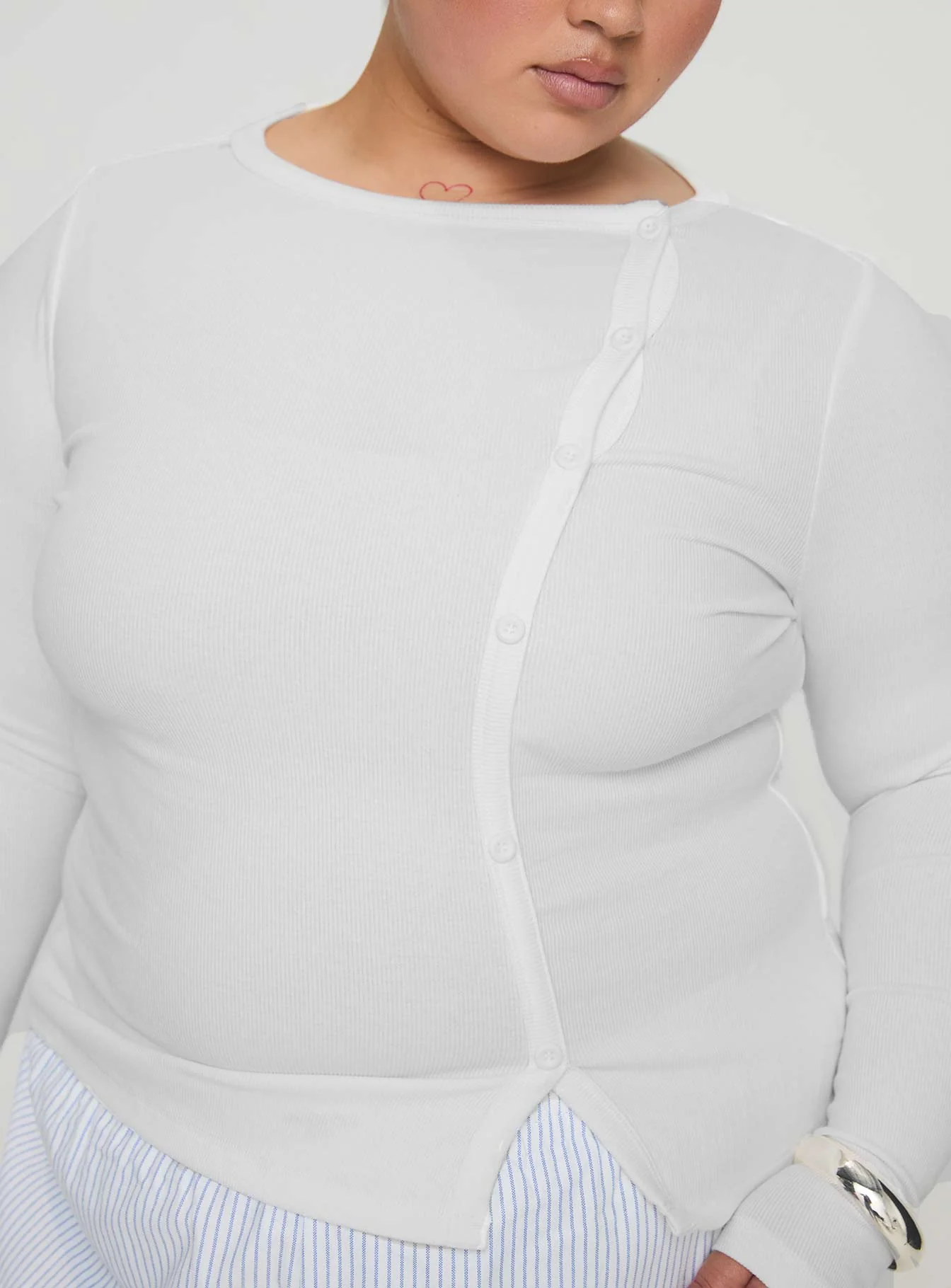 Passoni Long Sleeve Top White Curve - Image 6