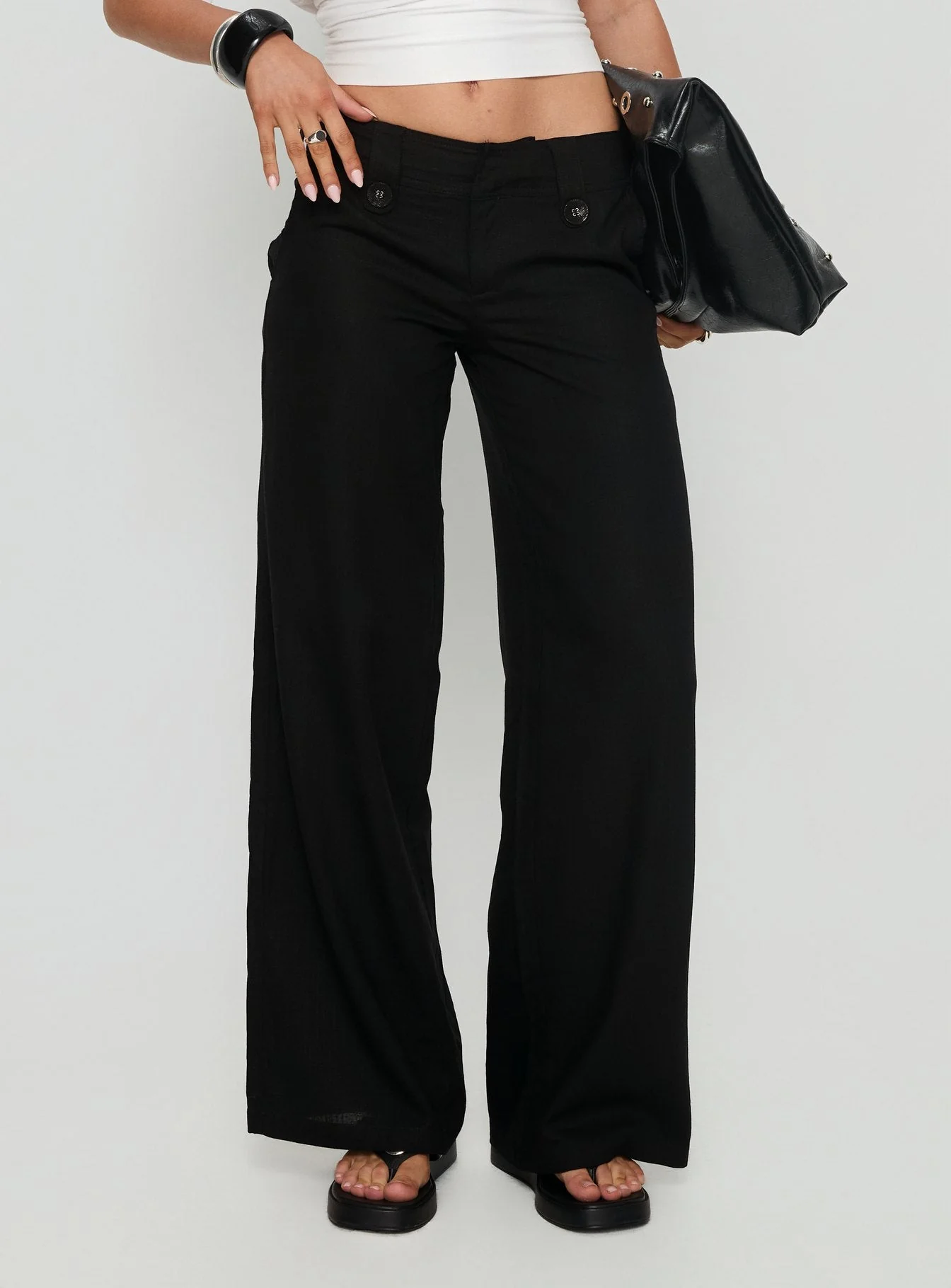Pedra Wide Leg Pant Black - Image 7