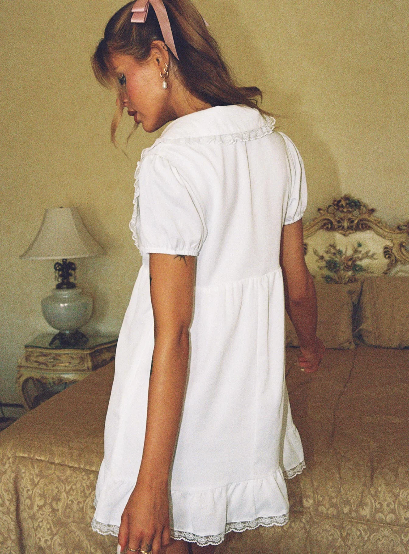 Penelofie Mini Dress White - Image 5
