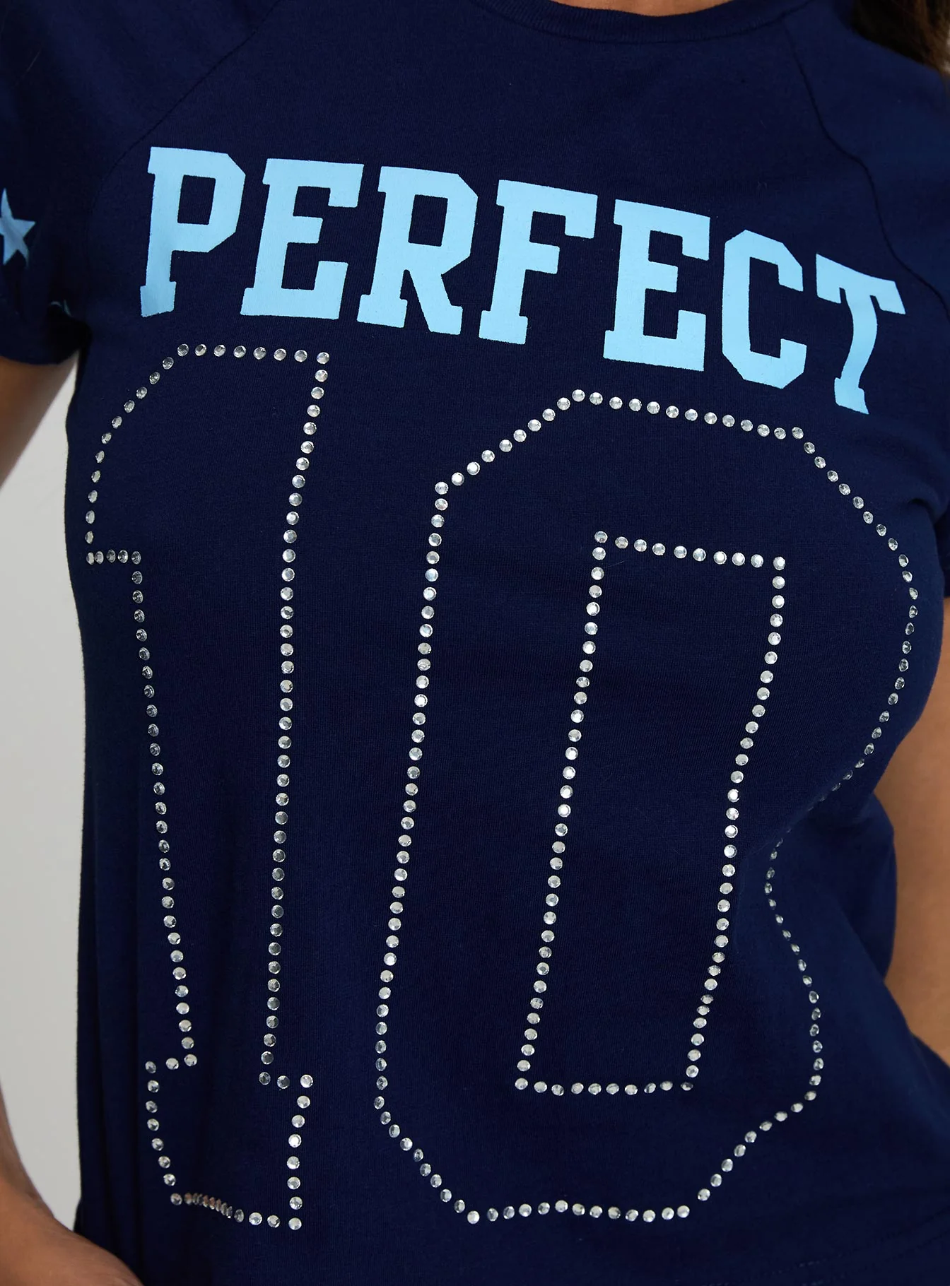 Perfect 10 Graphic Top Blue - Image 6