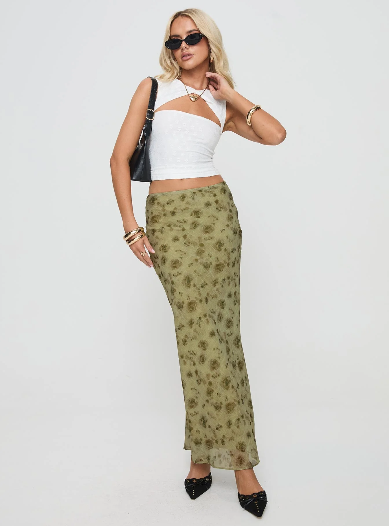 Piazia Maxi Skirt Green - Image 3