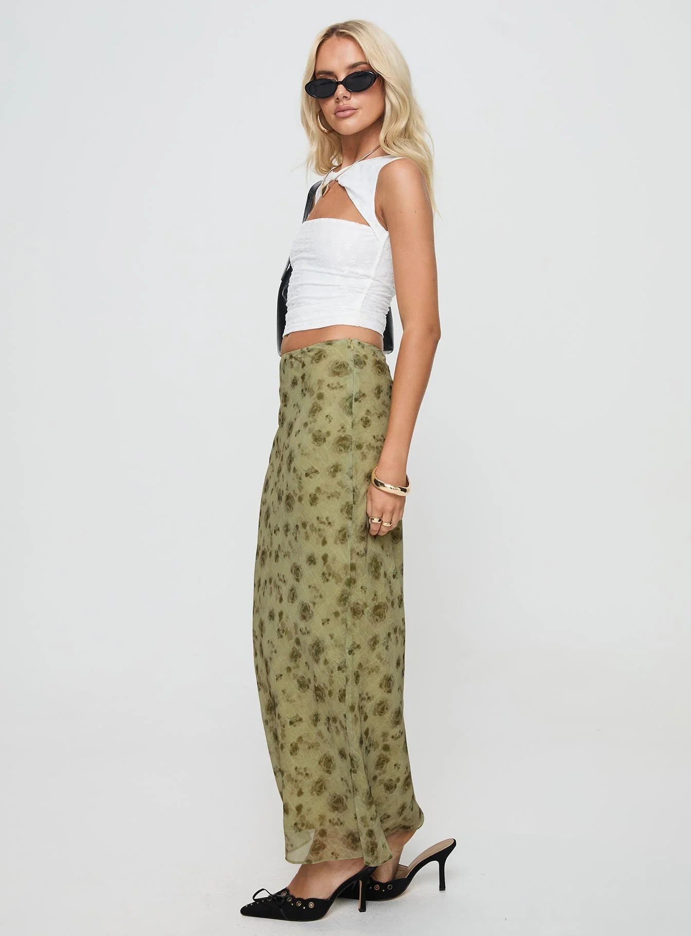 Piazia Maxi Skirt Green - Image 4
