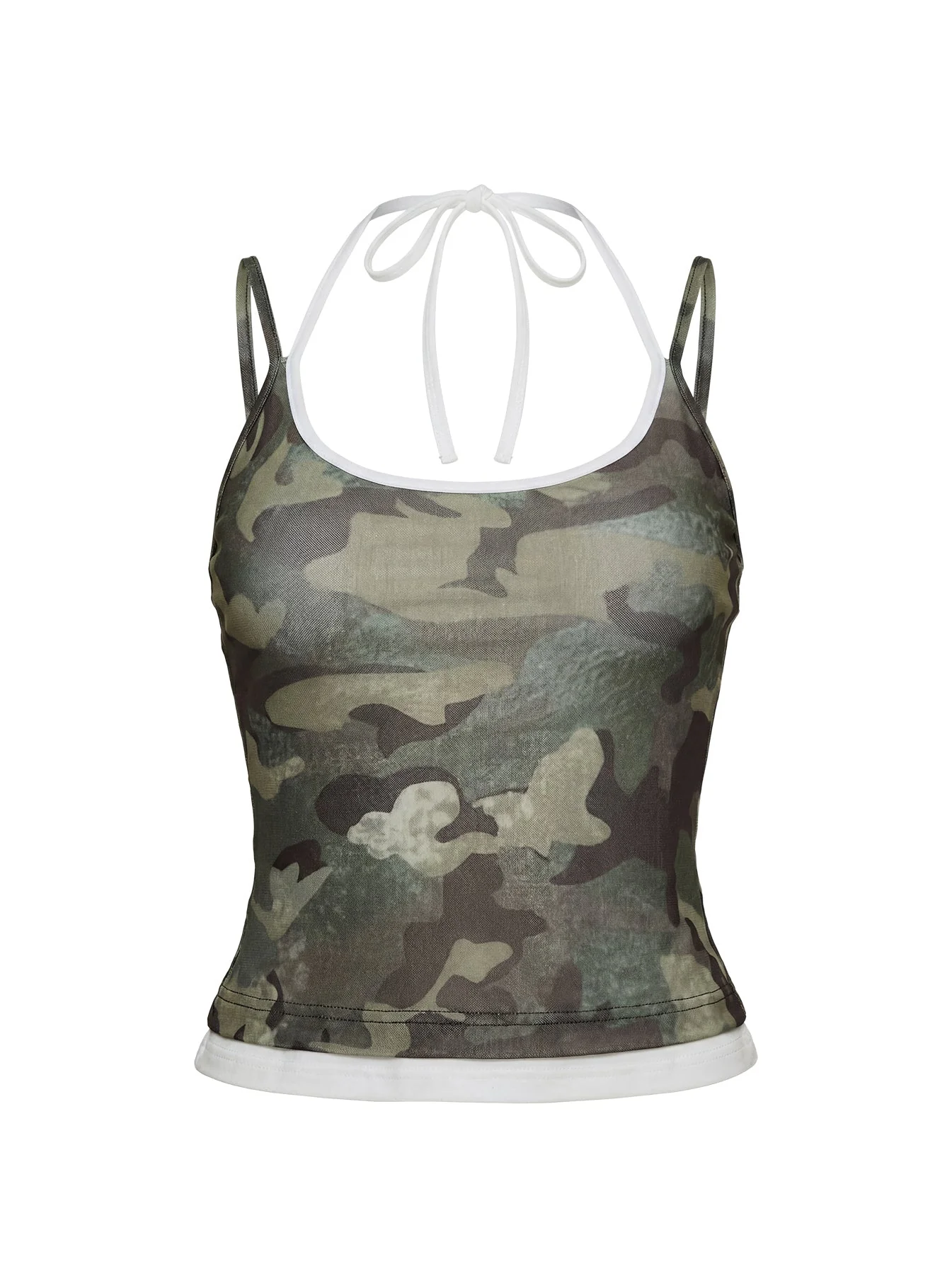 Piera Layered Cami Top Camo - Image 10