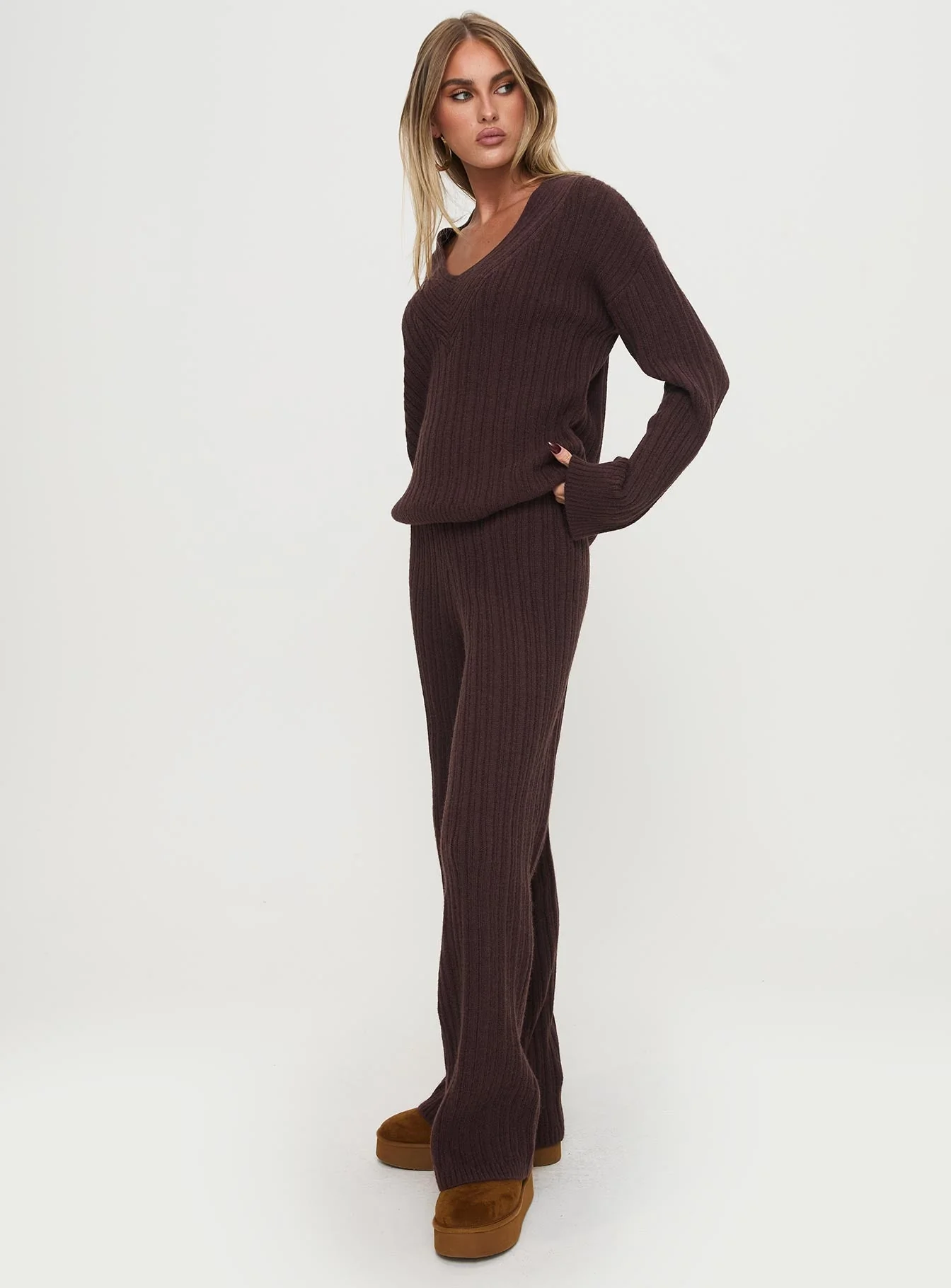 Pillows Knit Set Brown - Image 3