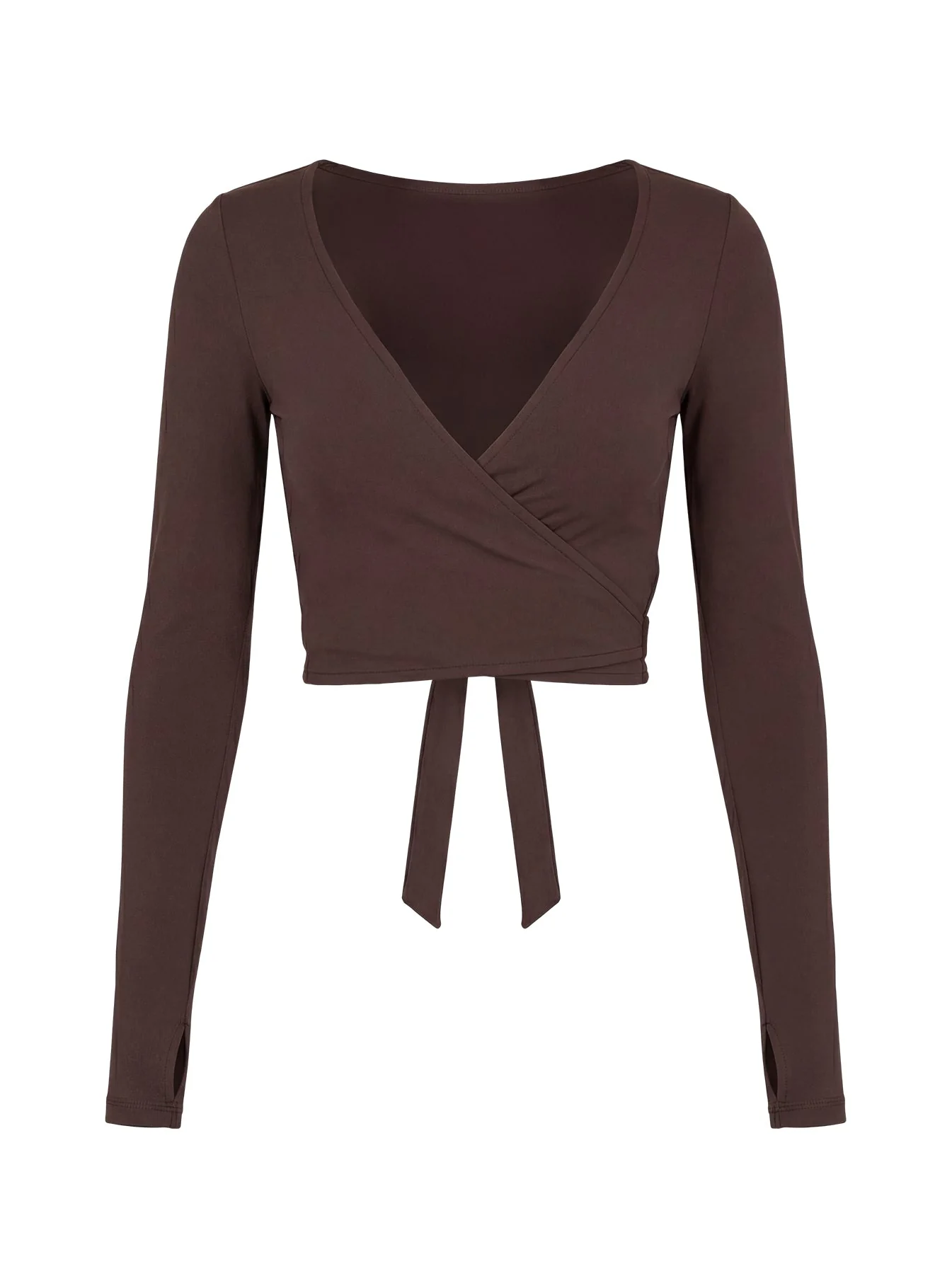 Pirouette Active Wrap Top Brown - Image 7