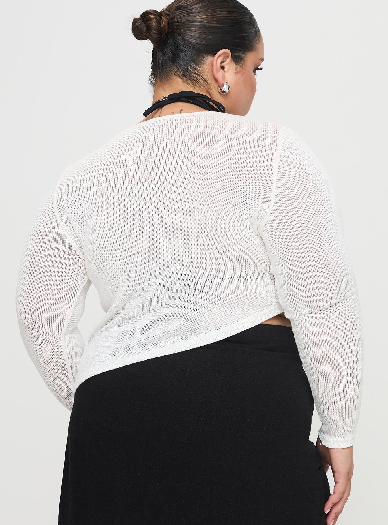 Pratt Long Sleeve Top White Curve - Image 5