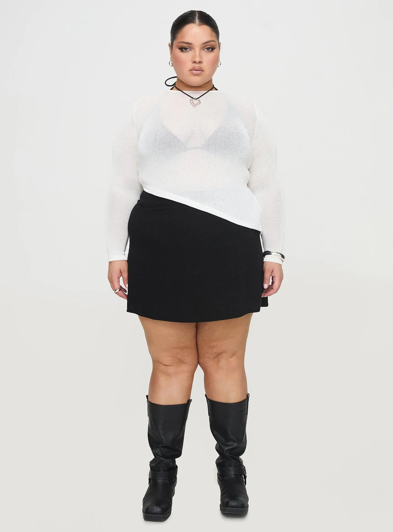 Pratt Long Sleeve Top White Curve - Image 7