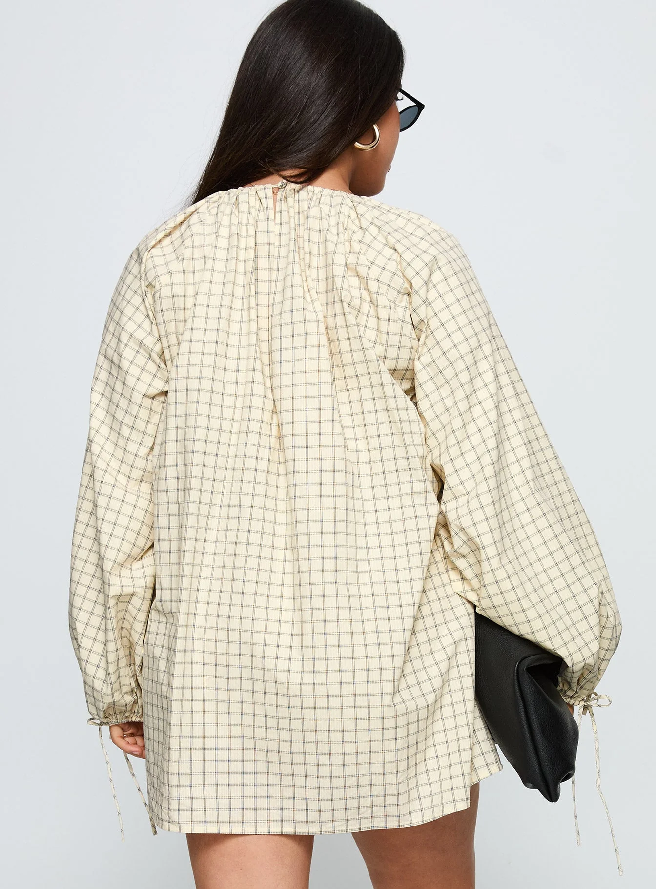 Preacher Playsuit White Check Curve - Image 5