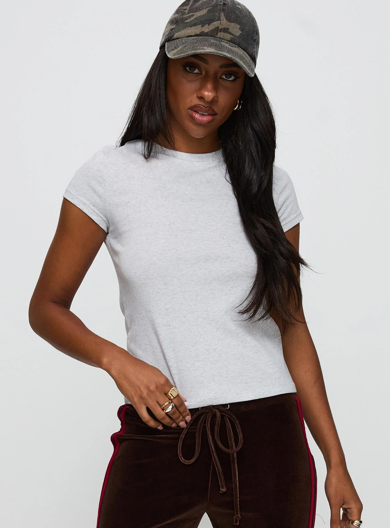 Prestige Longline Baby Tee Grey - Image 2