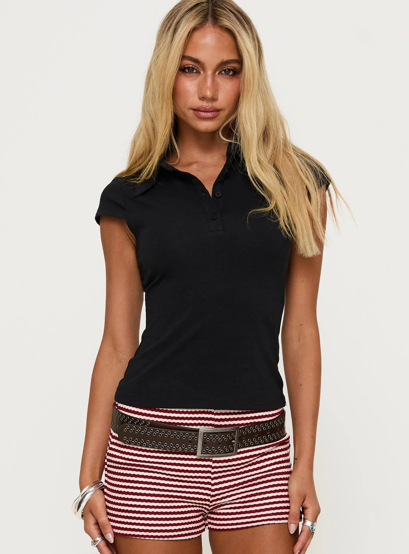Prodigy Collared Polo Top Black - Image 2