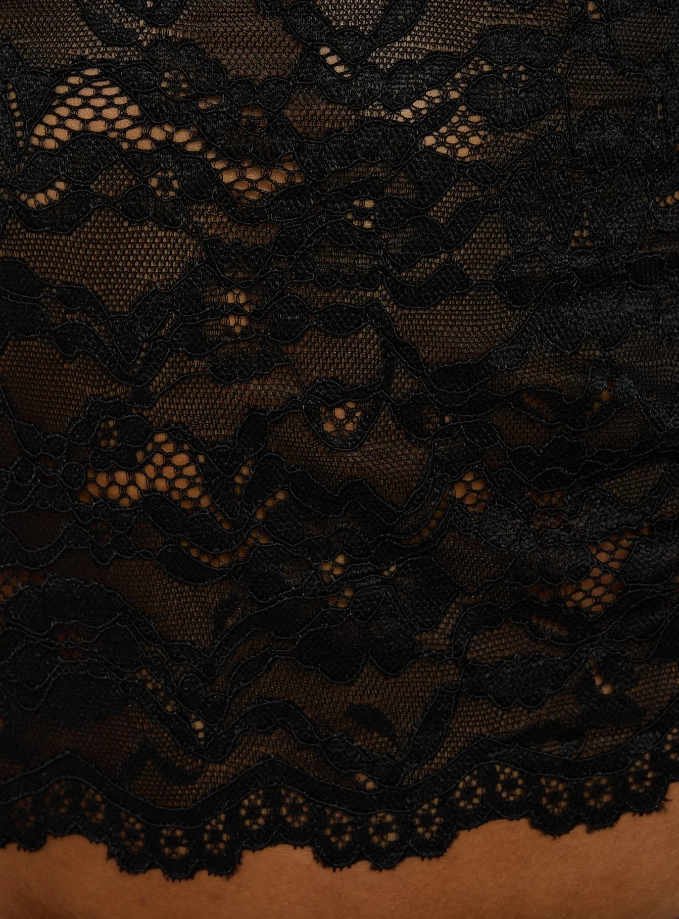 Quinbie Lace Short Sleeve Top Black - Image 7