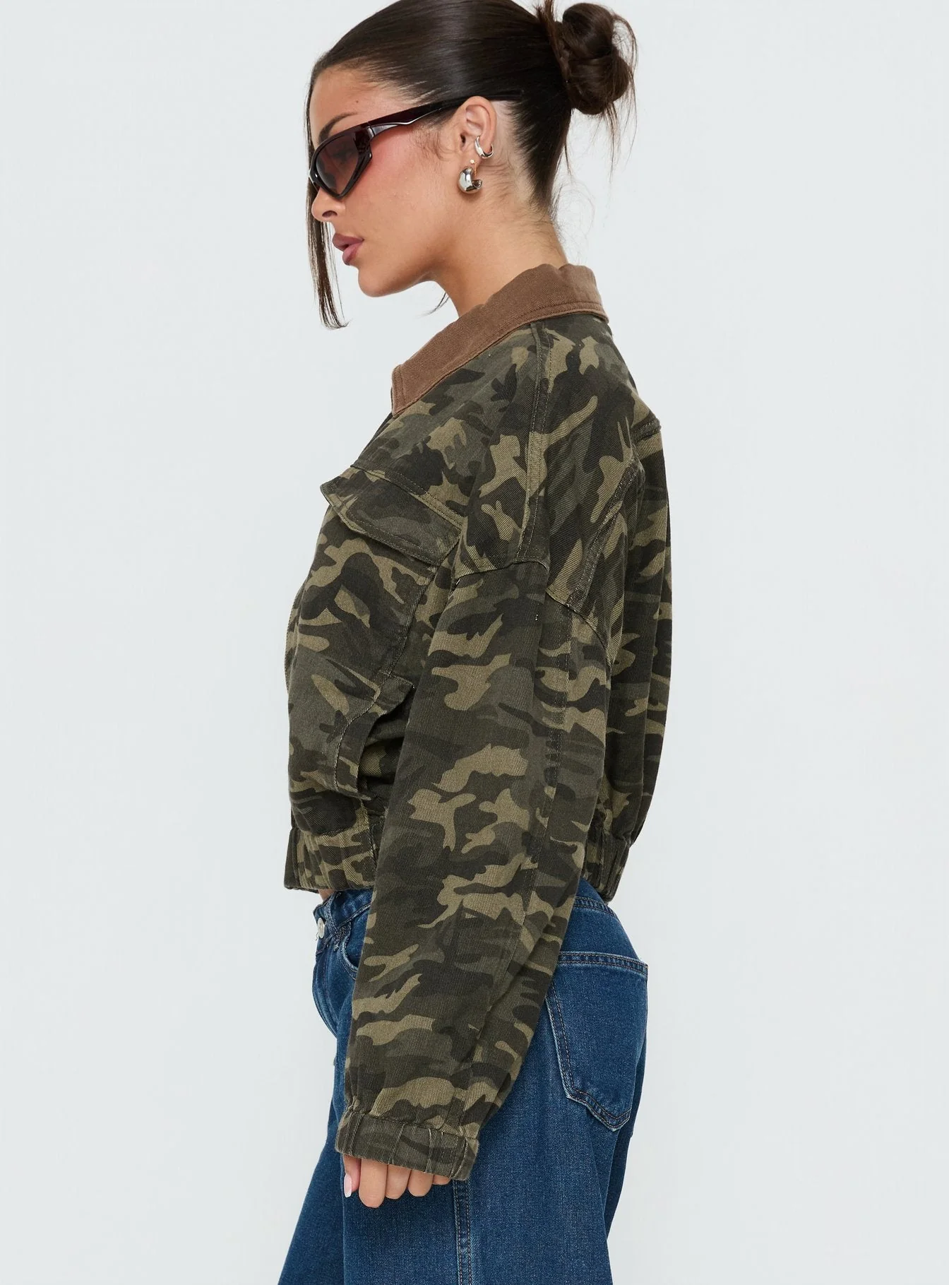 Ramix Oversized Bomber Jacket Camo - Image 4