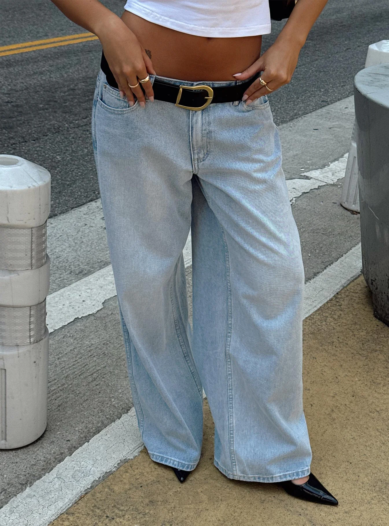 Ramos Low Rise Denim Jeans Light Wash - Image 15