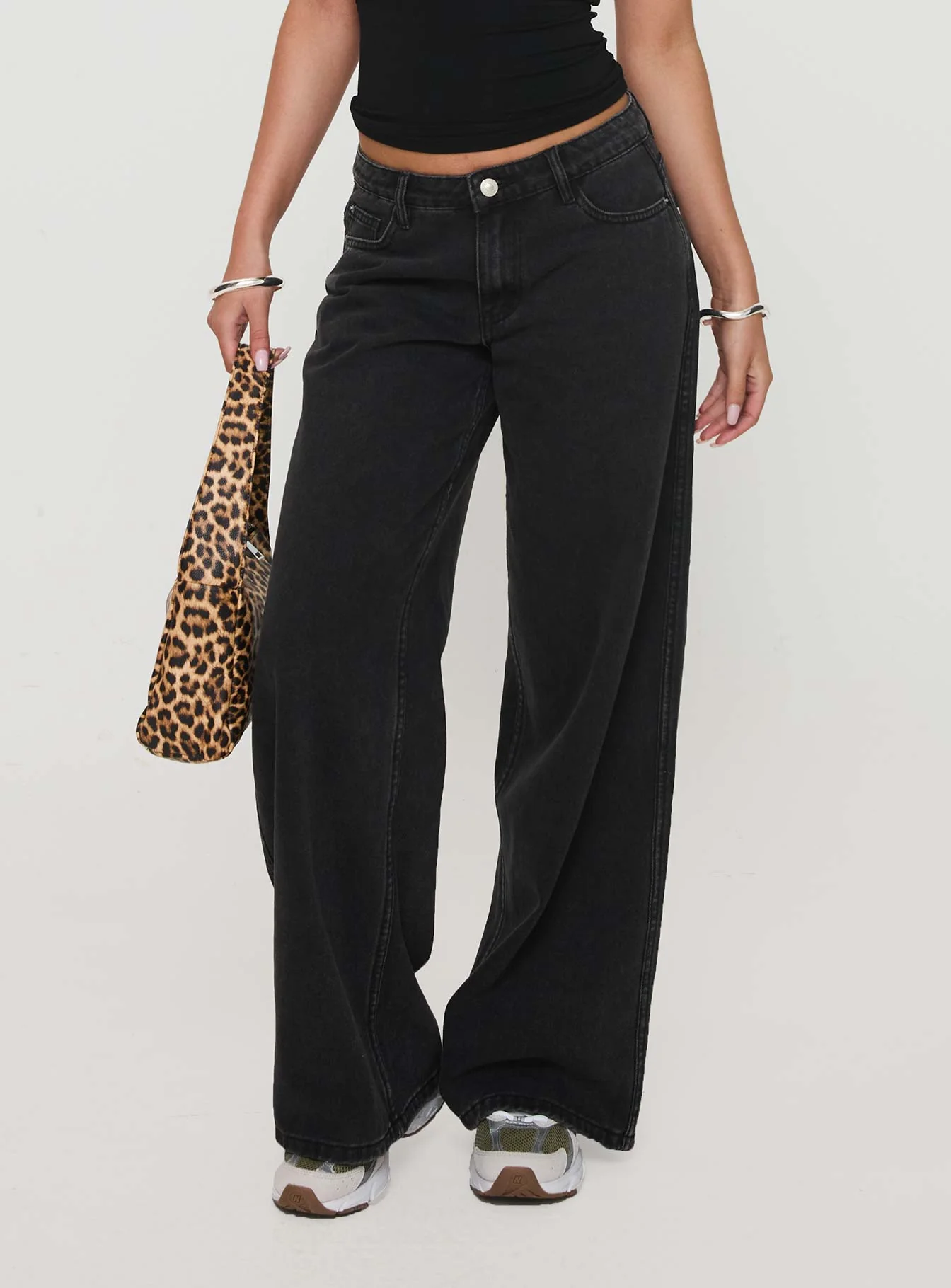 Ramos Low Rise Denim Jeans Washed Black - Image 2