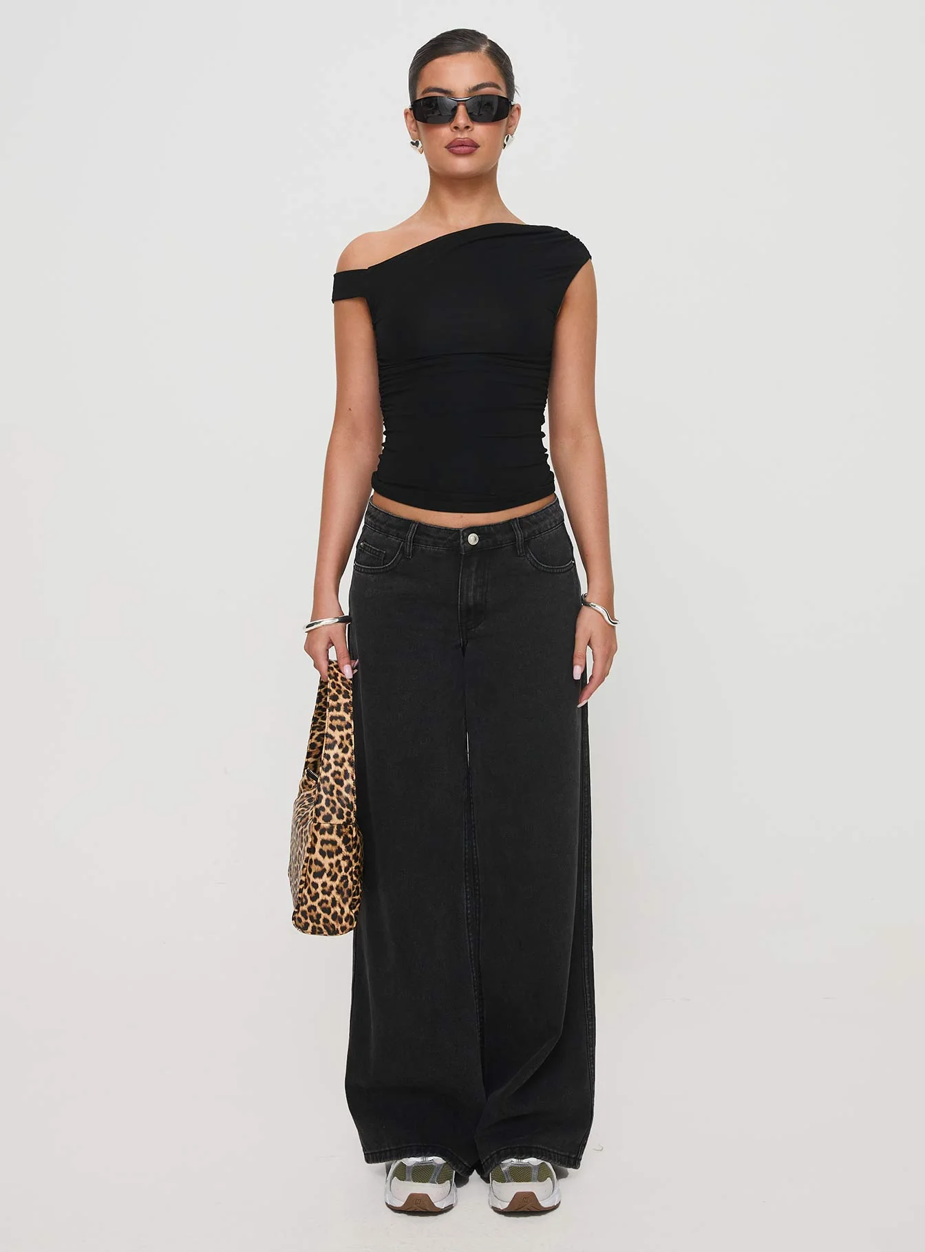 Ramos Low Rise Denim Jeans Washed Black - Image 7