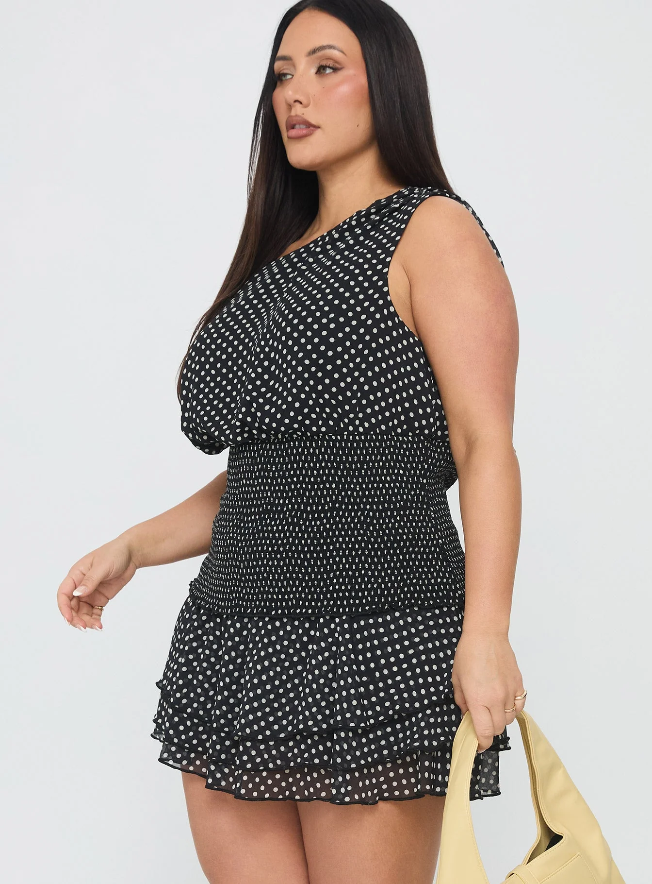 Ready To Party Frill Skort Black Polka Curve - Image 4