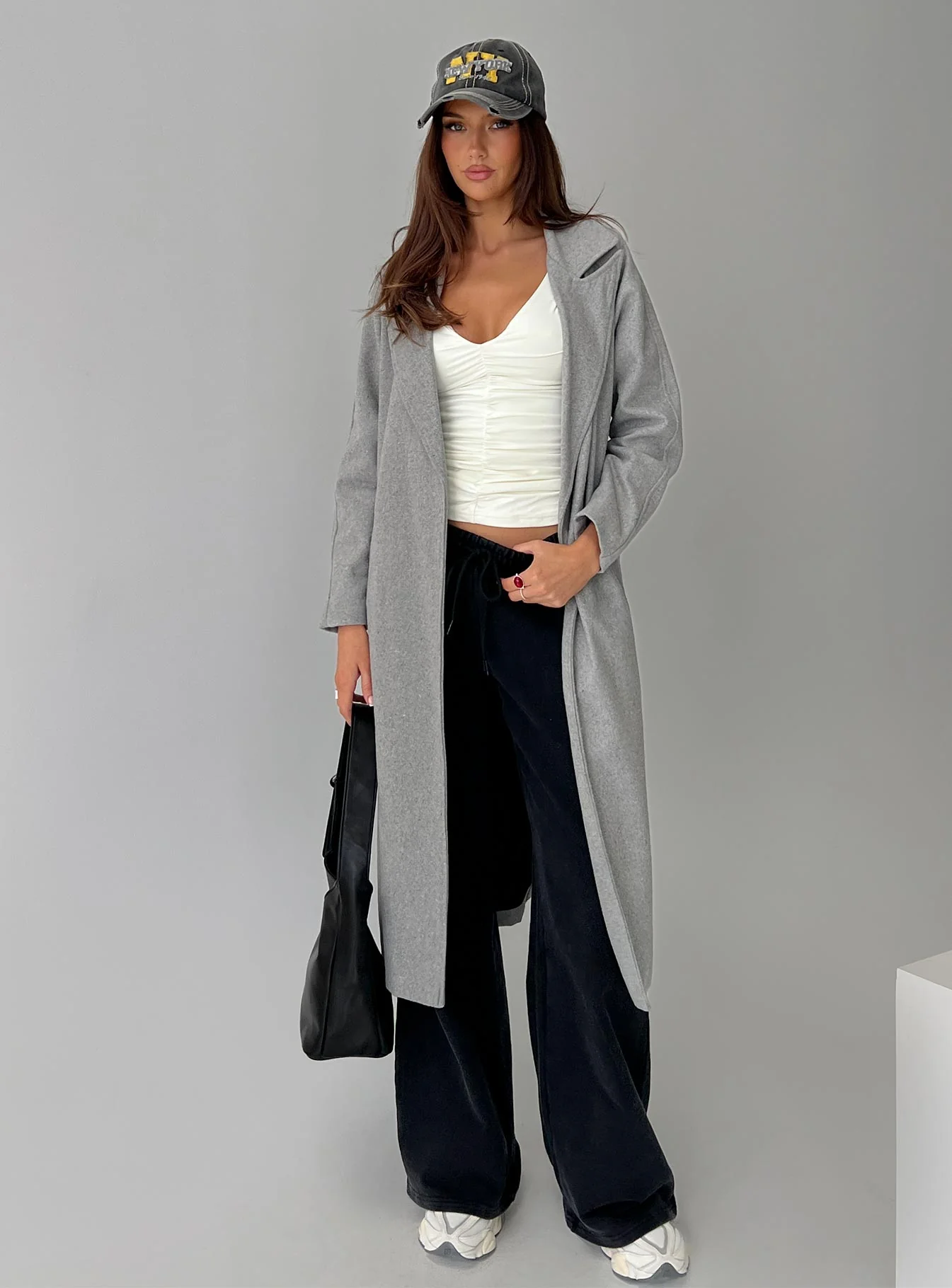 Real Talk Trench Coat Grey - Image 8