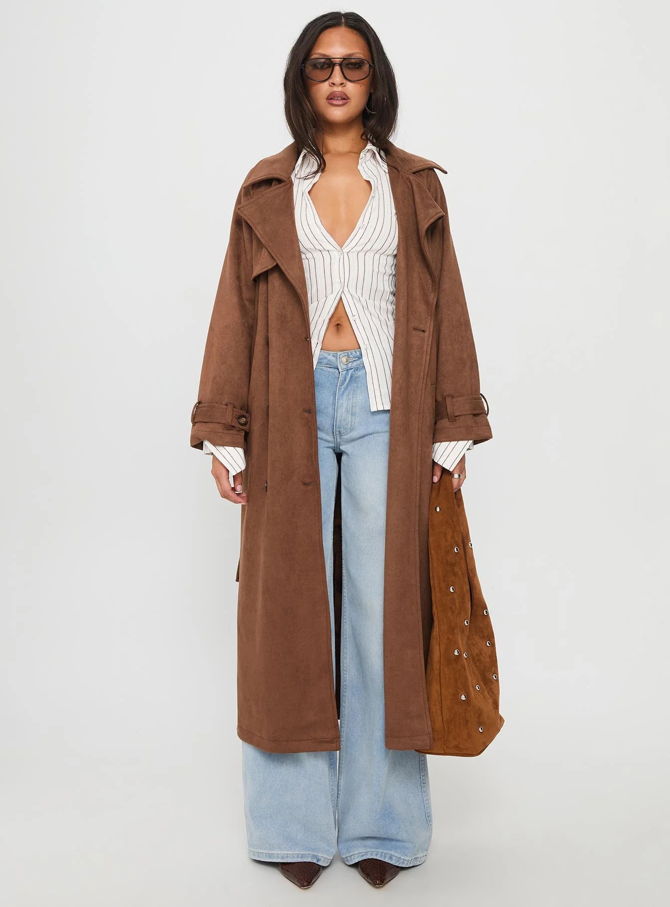 Rectify Trench Coat Brown - Image 6