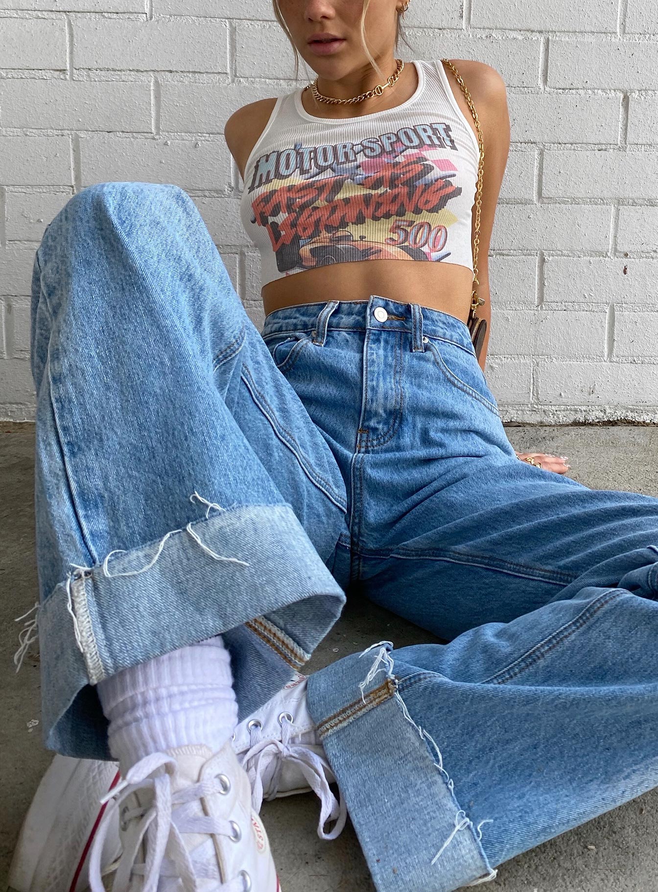 Ollie Mid Rise Straight Leg Jeans Mid Wash Denim - Image 9