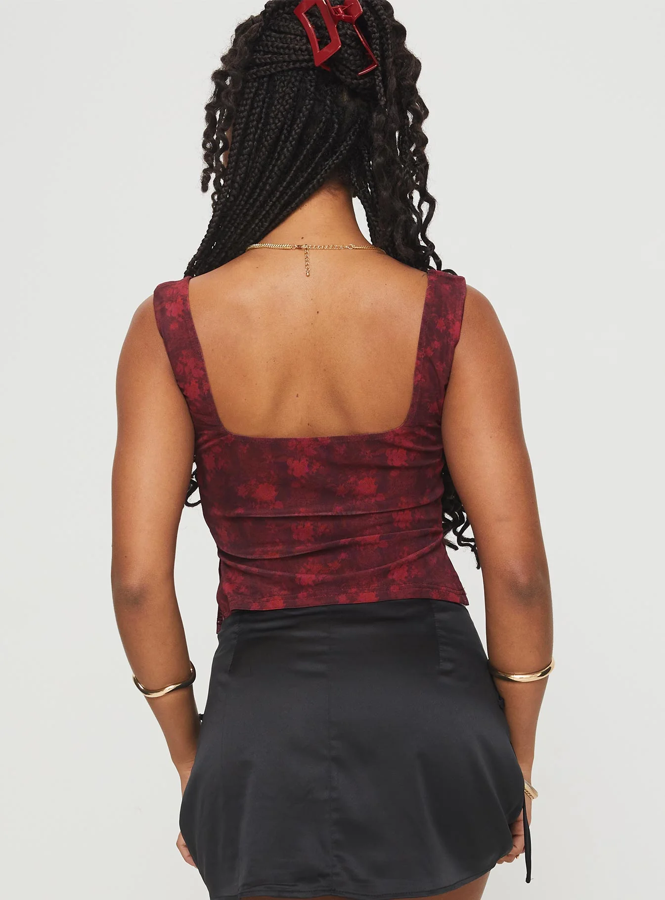 Rehna Top Red Floral - Image 5