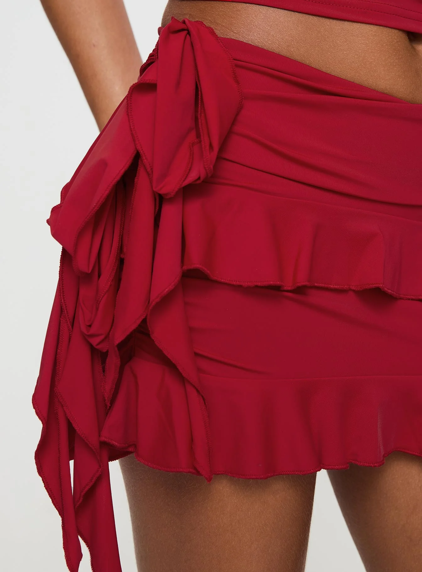 Rendezvous Mini Skirt Crimson - Image 8