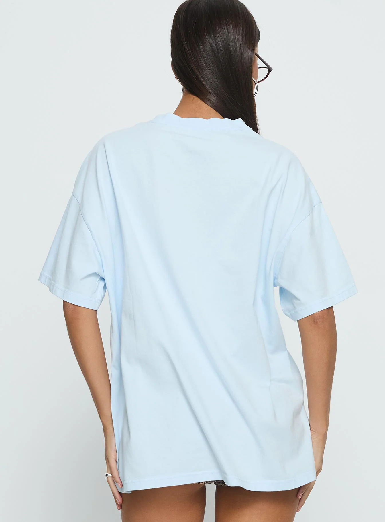 Ride Like The Wind Oversized Graphic Top Blue - Image 5