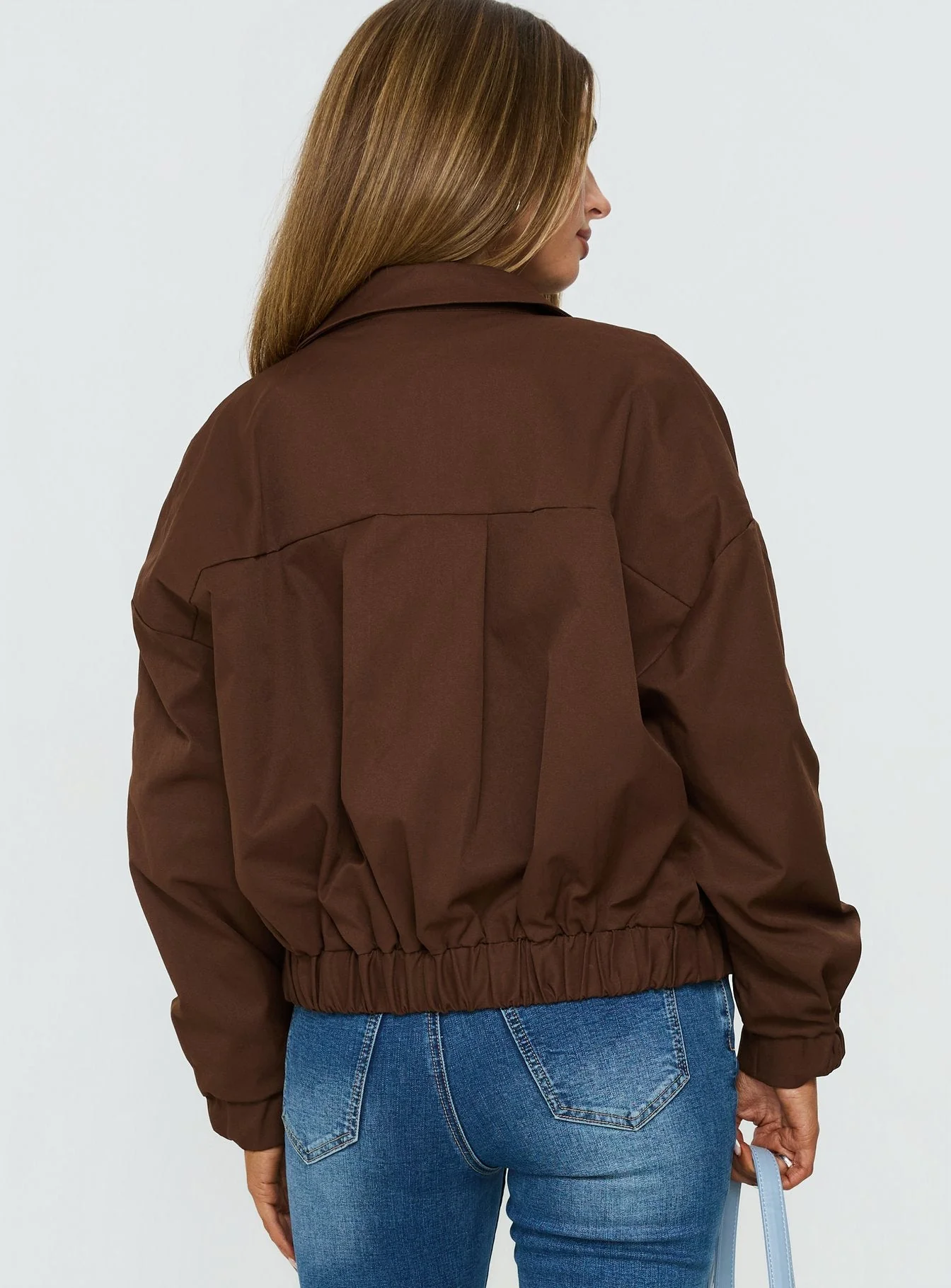 Right Time Bomber Jacket Chocolate - Image 5
