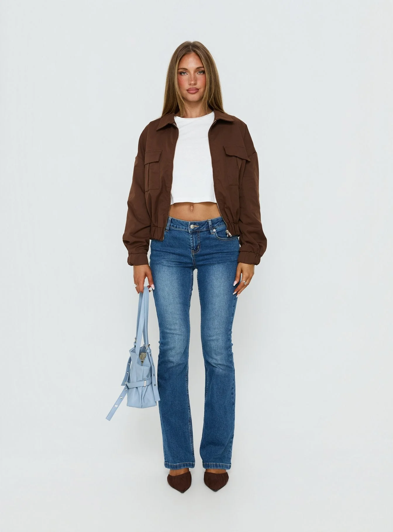 Right Time Bomber Jacket Chocolate - Image 8