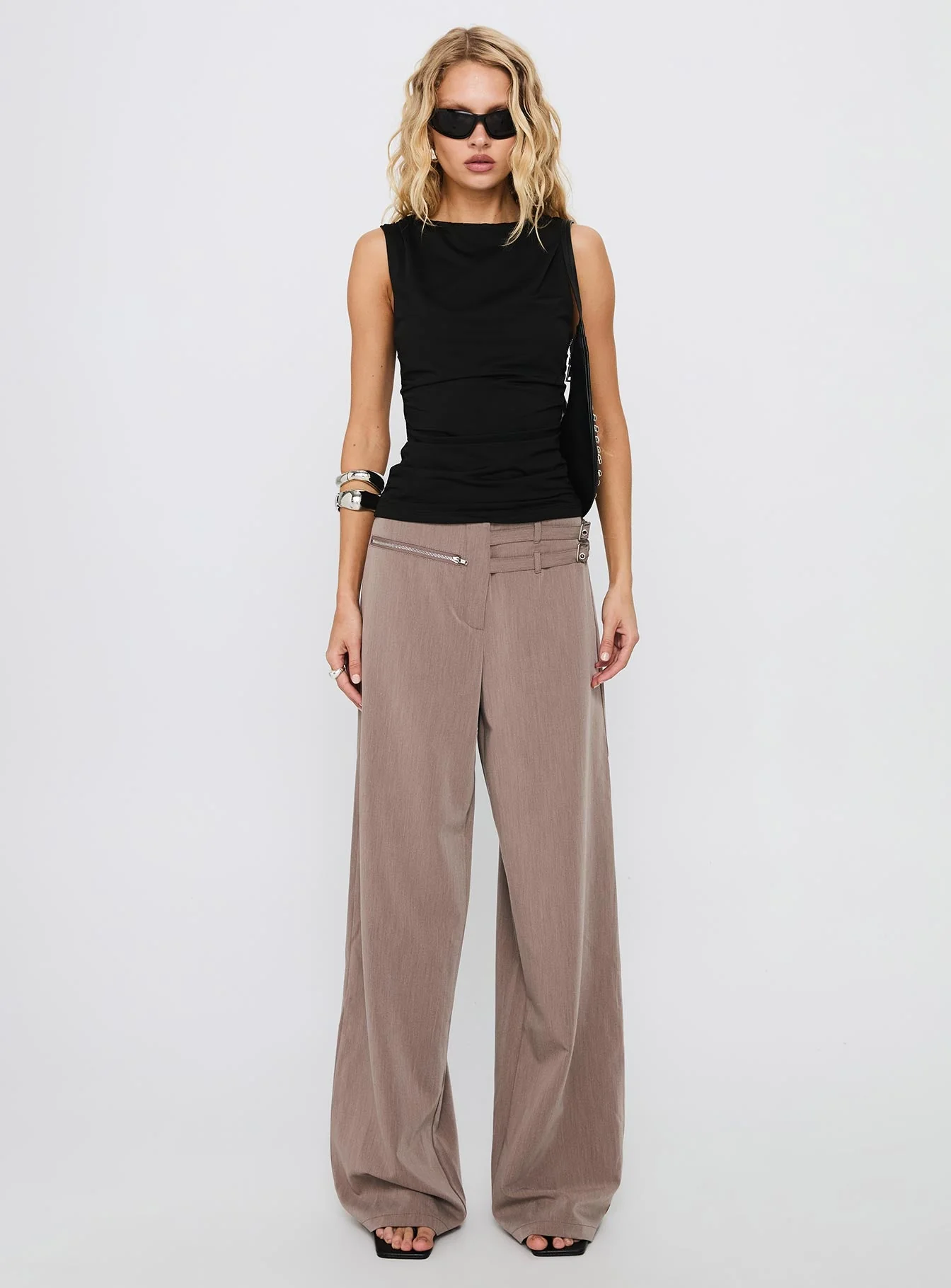 Rinah Belted Pants Brown - Image 7