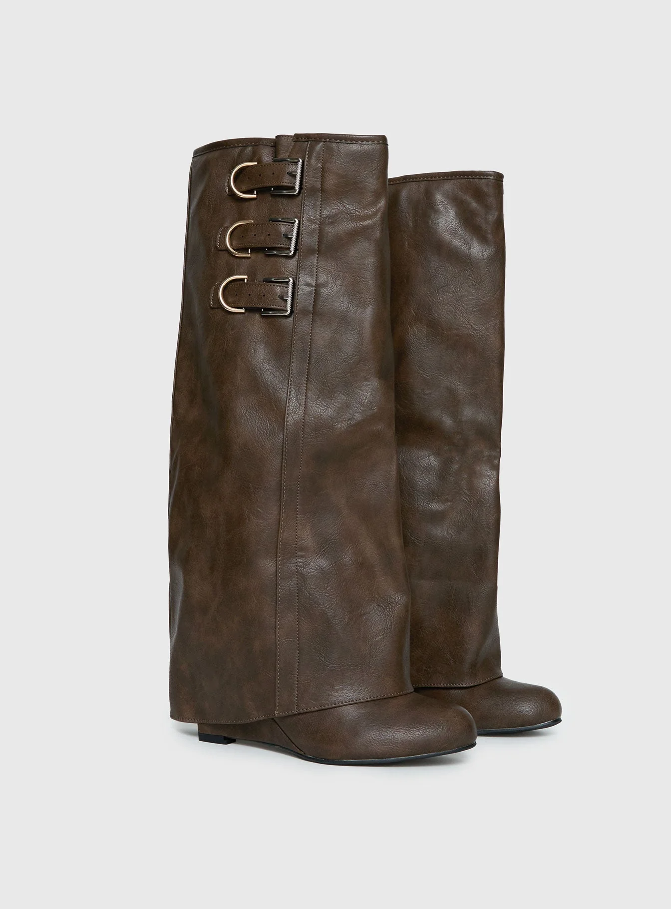 Ritz Knee High Boots Brown - Image 2