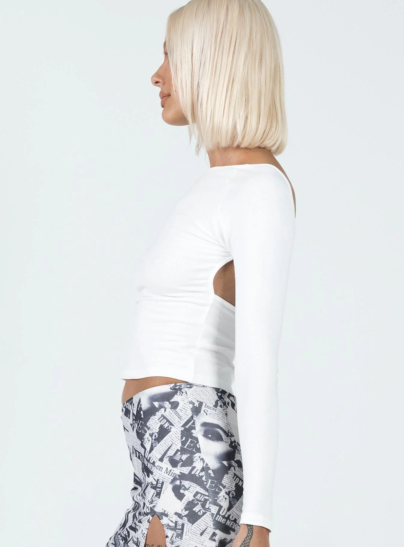 Rixie Long Sleeve Top White - Image 4