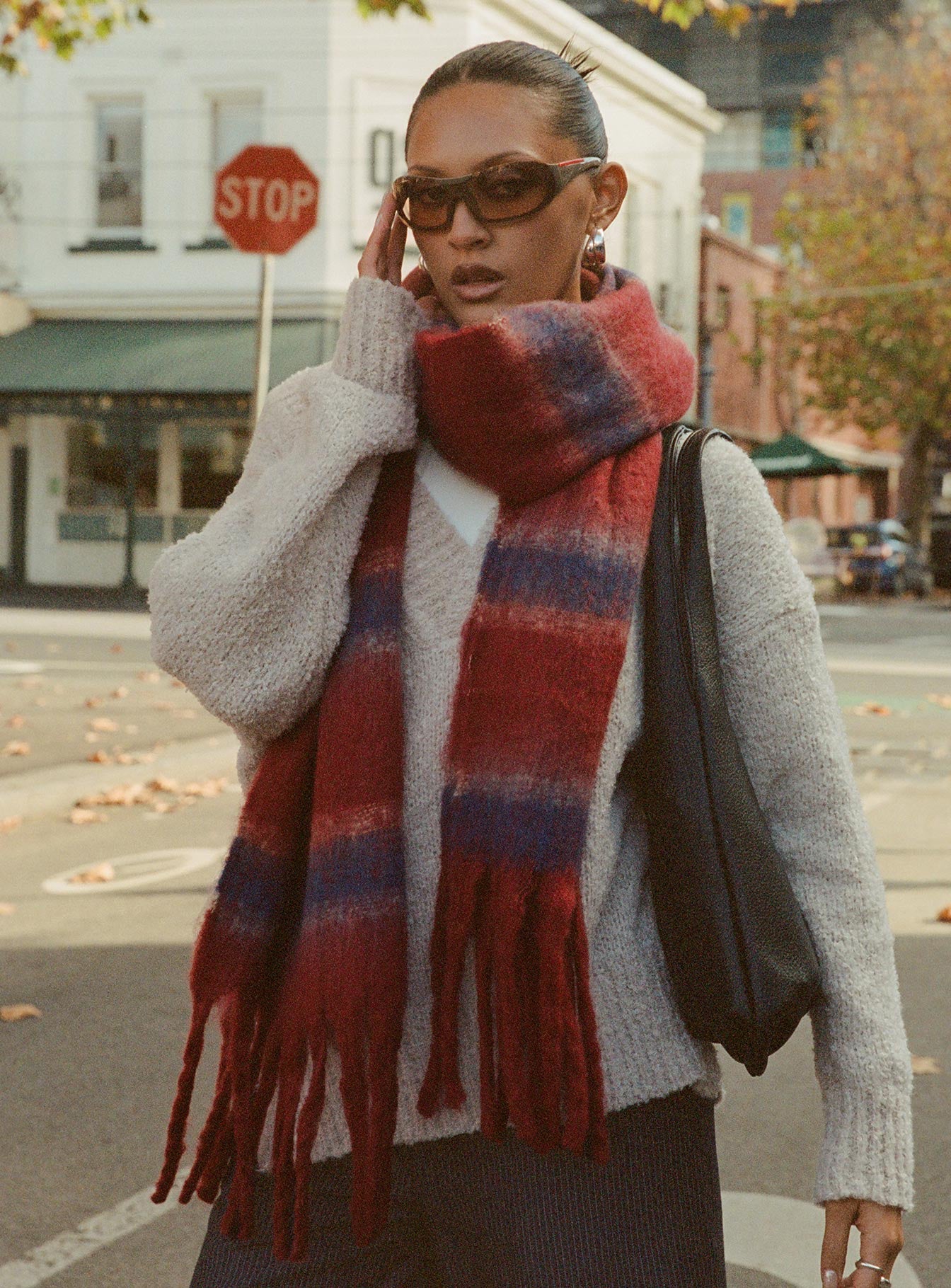 Rotini Scarf Red / Purple - Image 4
