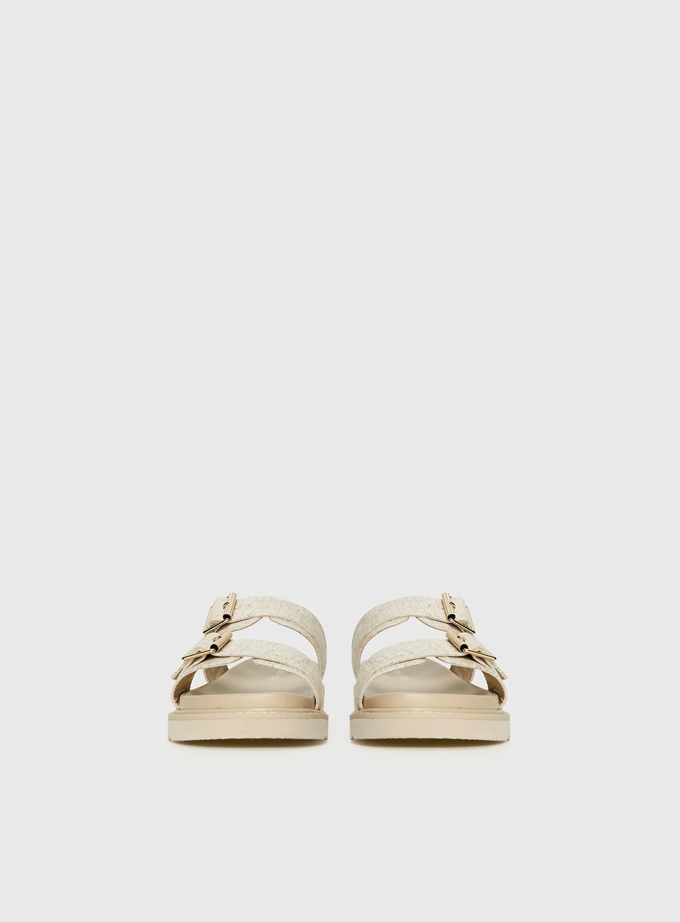 Roxxie Sandals Beige Linen - Image 3