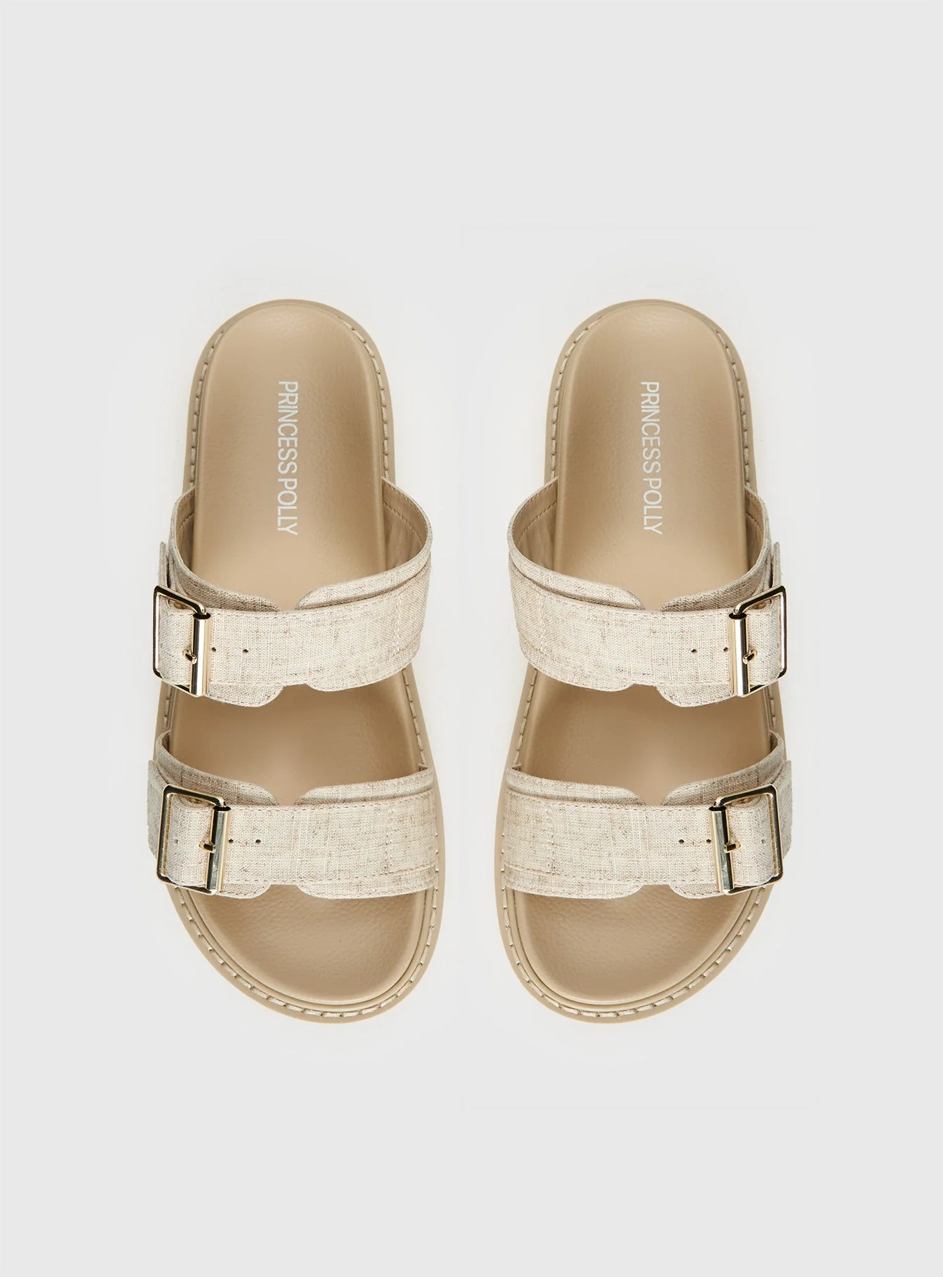 Roxxie Sandals Beige Linen - Image 5