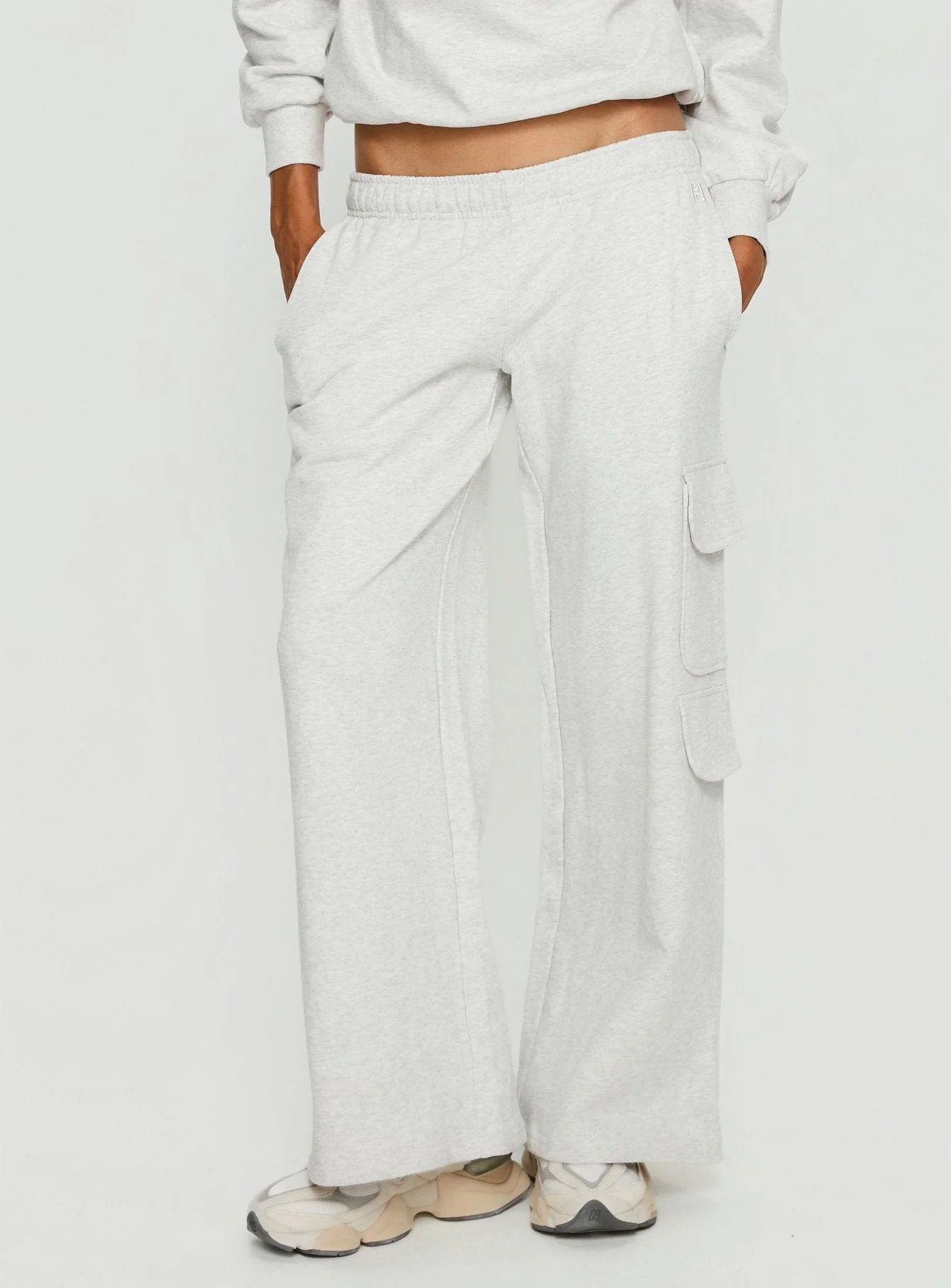 Rozanna Cargo Sweat Pants Grey Marle - Image 2