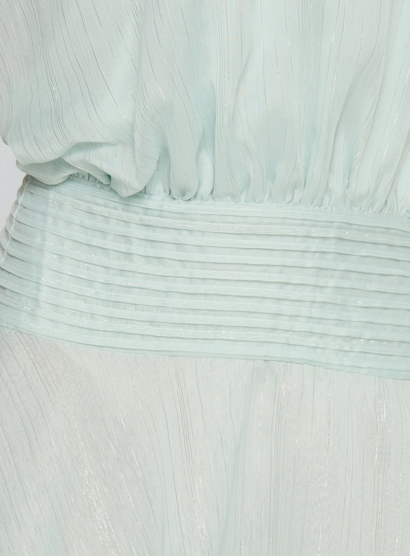 Rozario Chiffon Halter Mini Dress Aqua / Silver - Image 6